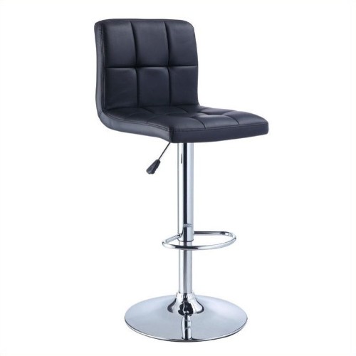 POWELL FURNITURE  Bar Stool Chair - Set Of 1 - Chrome; In Black Great quality