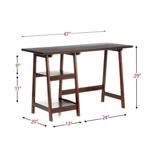 SEI Furniture Gavin Desk in Espresso