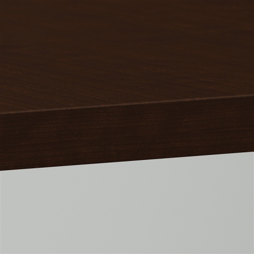 Bush Business Furniture Round Conference Table with Wood Base in Mocha Cherry