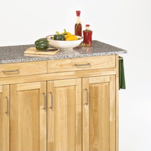 Homestyles Create-a-Cart Wood Rolling Kitchen Cart in Brown