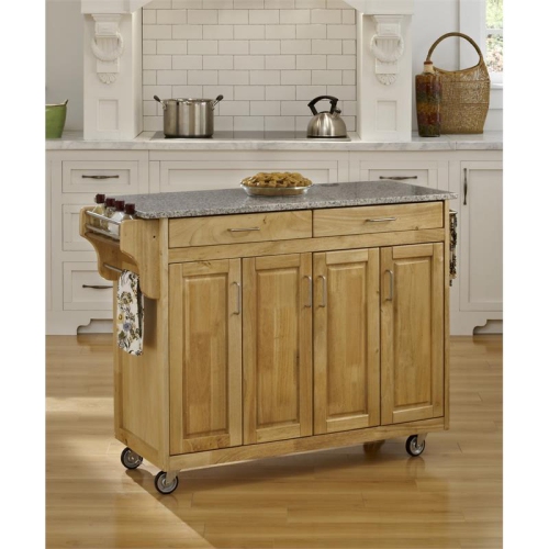 Homestyles Create-a-Cart Wood Rolling Kitchen Cart in Brown