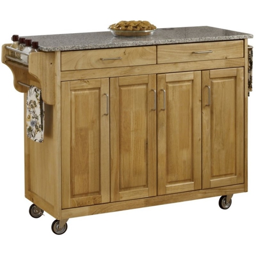 Homestyles Create-a-Cart Wood Rolling Kitchen Cart in Brown