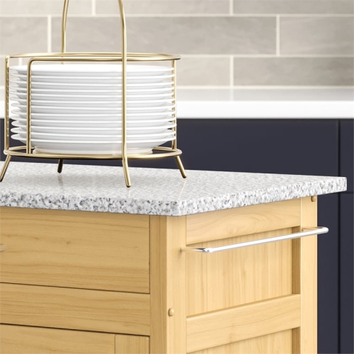 Homestyles Create-a-Cart Wood Rolling Kitchen Cart in Brown