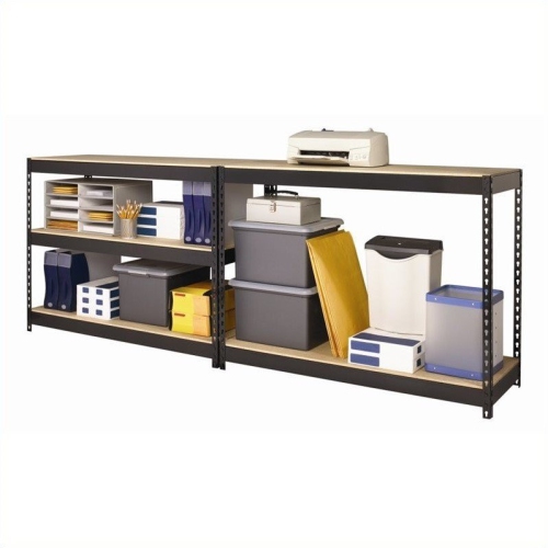 Iron Horse 3800 Riveted Steel Shelving 5-Shelf 18Dx48Wx72H Black