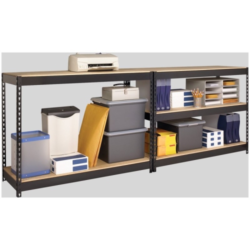 Iron Horse 3800 Riveted Steel Shelving 5-Shelf 18Dx48Wx72H Black