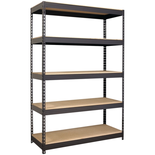 Iron Horse 3800 Riveted Steel Shelving 5-Shelf 18Dx48Wx72H Black