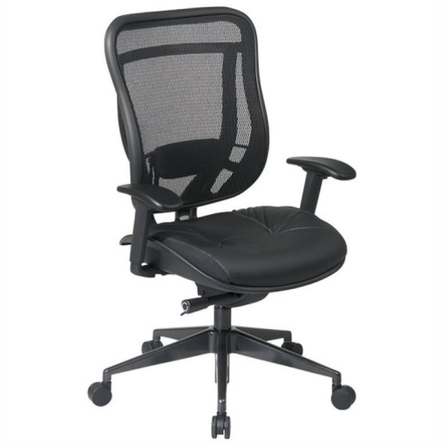 OFFICE STAR  Executive High Back Fabric Office Chair In Gunmetal In Black