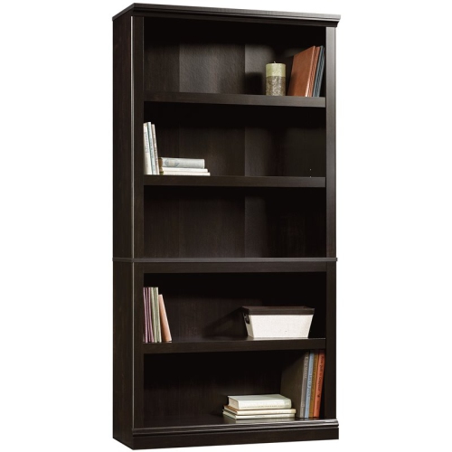 Sauder Select 5 Shelf Bookcase in Estate Black