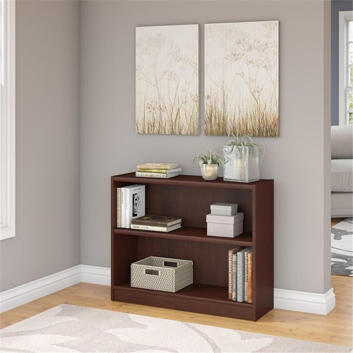 Bush Furniture Universal 2 Shelf Bookcase in Vogue Cherry