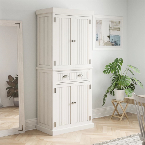 Homestyles Nantucket Wood Pantry in Off White