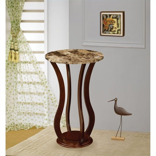 COASTER  Round Faux Marble Top Plant Stand