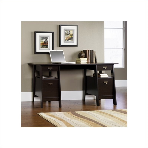 Sauder L Shaped Desk With 2 Drawer 409128 Brown Best Buy Canada