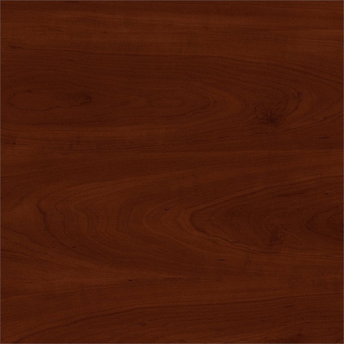 Office in an Hour L Shaped Cubicle Workstation with Storage in Cherry