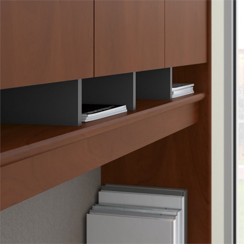 Series C 72W L Shaped Desk with Storage in Hansen Cherry - Engineered Wood