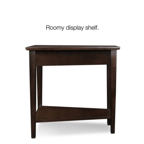 Leick Furniture Recliner Wood Wedge Table in a Chocolate Oak Finish