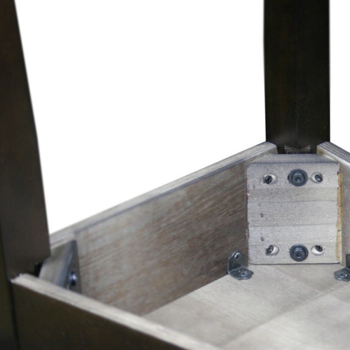 Leick Furniture Recliner Wood Wedge Table in a Chocolate Oak Finish