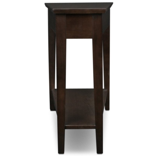 Leick Furniture Recliner Wood Wedge Table in a Chocolate Oak Finish
