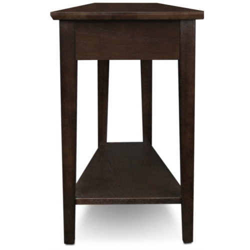 Leick Furniture Recliner Wood Wedge Table in a Chocolate Oak Finish