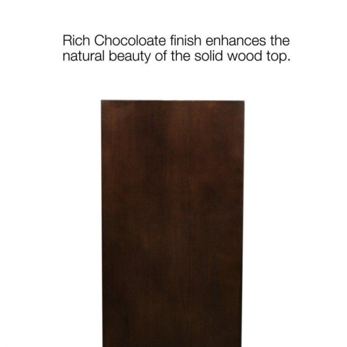 Leick Furniture Wood Chairside-Recliner End Table in a Chocolate Oak Finish