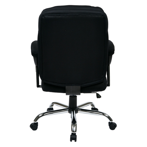 Executive Big Man Office Chair in Black Mesh Fabric