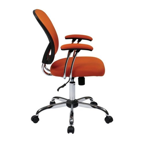 Juliana Task Chair with Orange Mesh Fabric Seat