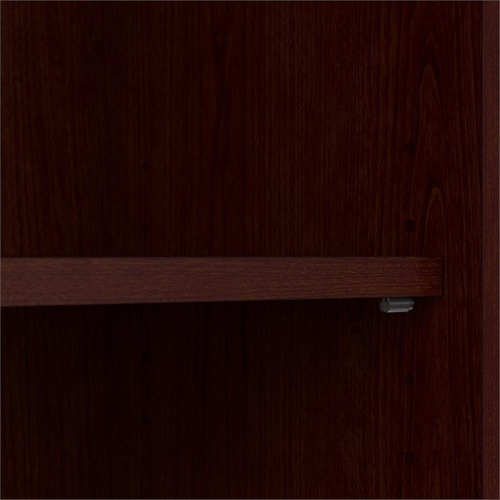Bush Cabot 5-Shelf Engineered Wood Tall Bookcase in Harvest Cherry
