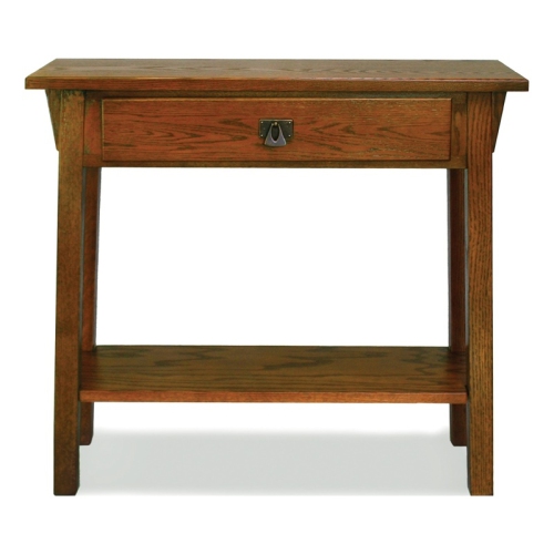 Leick Furniture Wood Mission Console Table in Russet Oak