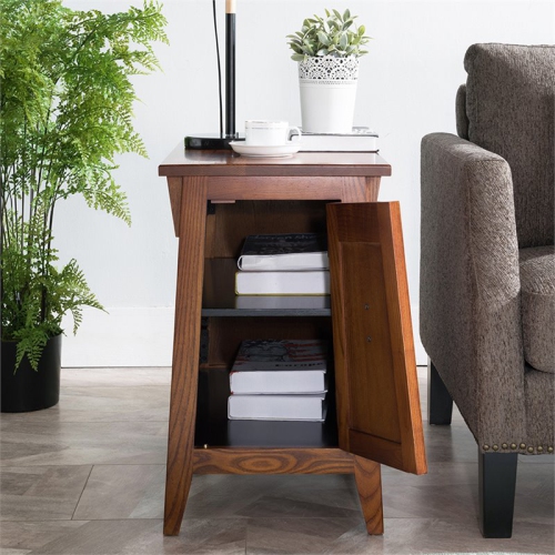 Leick Furniture Favorite Finds Mission Cabinet Wood End Table in Brown/Russet
