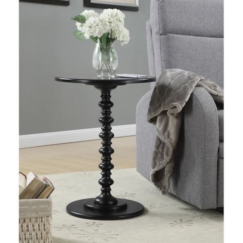 CONVENIENCE CONCEPTS  Palm Beach Spindle Table In Black Wood Finish