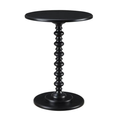 Convenience Concepts Palm Beach Spindle Table in Black Wood Finish