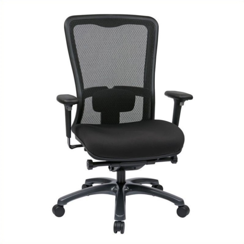 OFFICE STAR  Progrid High Back Office Chair In Coal Fabric In Black