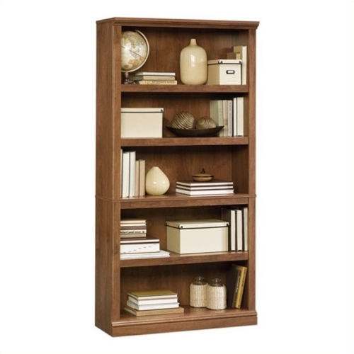 Sauder Select 5 Shelf Bookcase in Oiled Oak