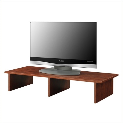 Convenience Concepts Designs2Go Large Monitor Riser in Cherry Wood Finish