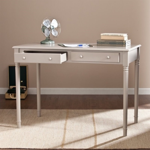 SOUTHERN ENTERPRISES  Sei Furniture Janice 2-Drawer Writing Desk In In Gray