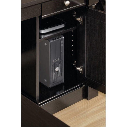 Sauder Palladia Contemporary Wood L-Shape Computer Desk in Oak