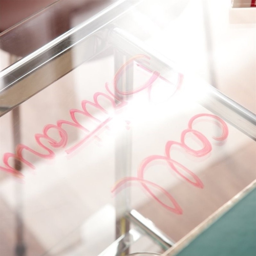 SEI Furniture Oslo Glass Desk in Chrome