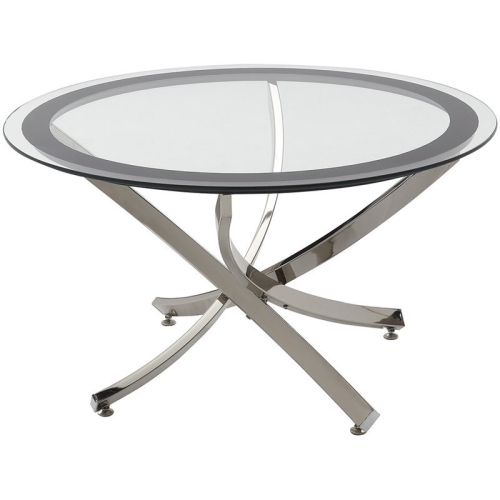 chrome coffee table round