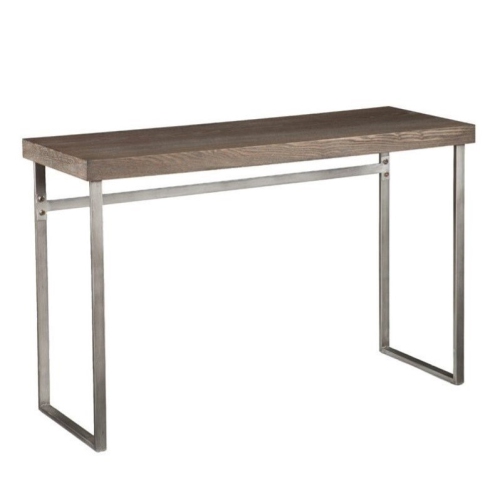 SEI Furniture Nolan Console Table in Weathered Burnt Oak