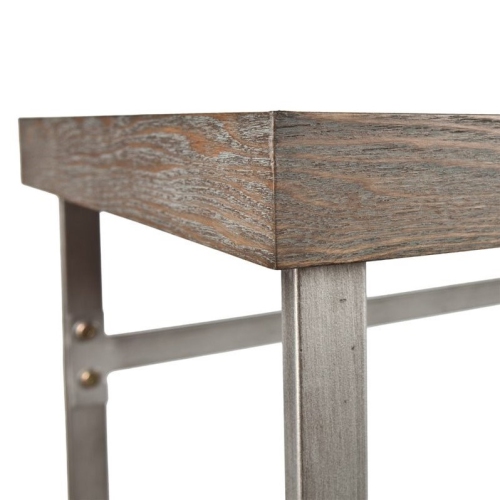 SEI Furniture Nolan Console Table in Weathered Burnt Oak