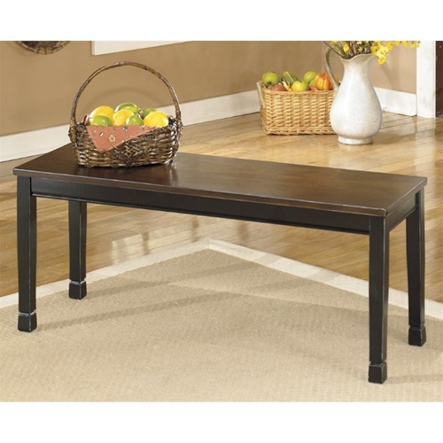 ASHLEY FURNITURE Ashley Owingsville Large Dining Bench In Black And Brown