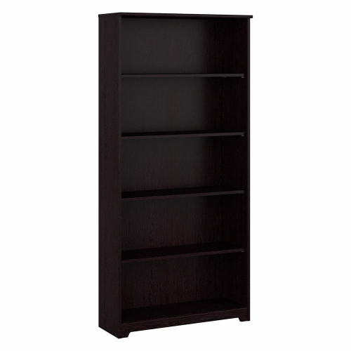BUSH  Cabot 5 Shelf Tall Bookcase In Espresso Oak - Engineered Wood