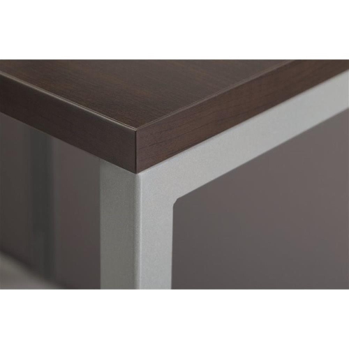 Bush Business Furniture Easy Office L Shaped Desk for 2 Mocha Cherry