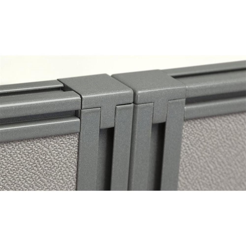 Bush Business Furniture Easy Office L Shaped Desk for 2 Mocha Cherry