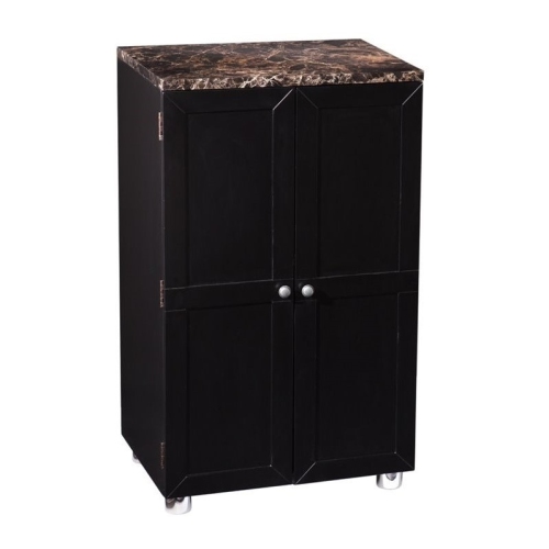 SEI Furniture – Armoire de bar Cape Town, noir