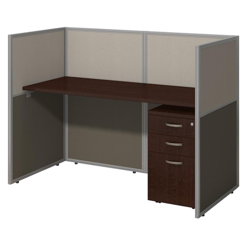 Bush Business Furniture Easy Office 3 Drawer Wood Computer Desk in Mocha Cherry