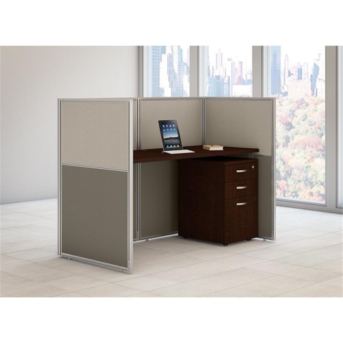 Bush Business Furniture Easy Office 3 Drawer Wood Computer Desk in Mocha Cherry
