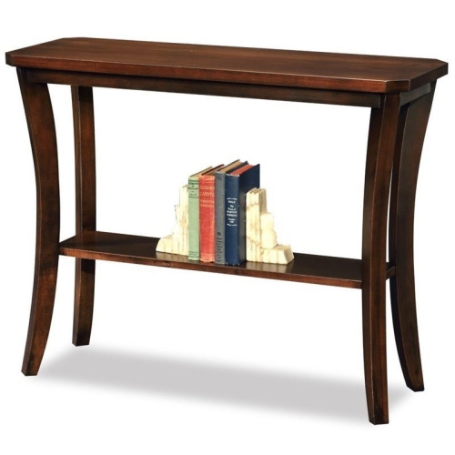 LEICK FURNITURE  Boa Wood Console Table In Chocolate Cherry