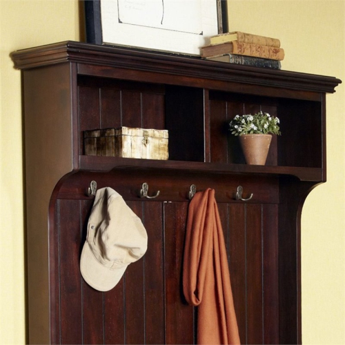 Homestyles Bermuda Wood Hall Tree in Brown