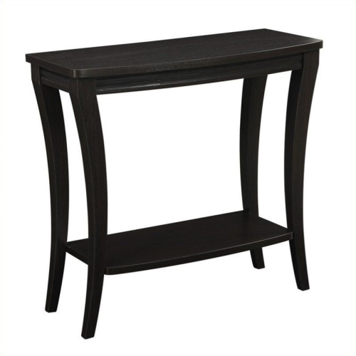 Convenience Concepts Newport Console Table with Shelf in Espresso Wood Finish
