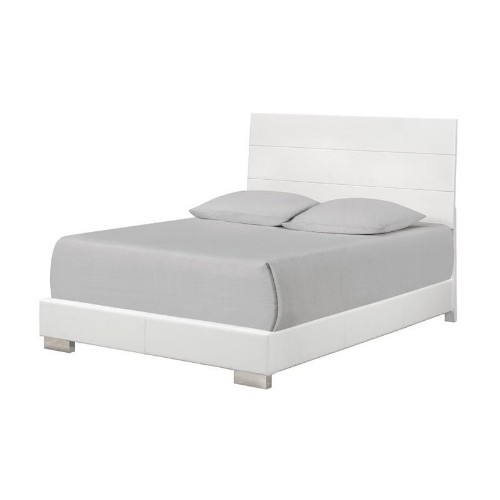 Coaster Felicity Panel Modern Bed - Queen - High Gloss White